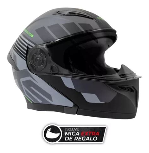 Casco Para Moto Lite Certificacion Dot Mica De Color Verde Tama O Del