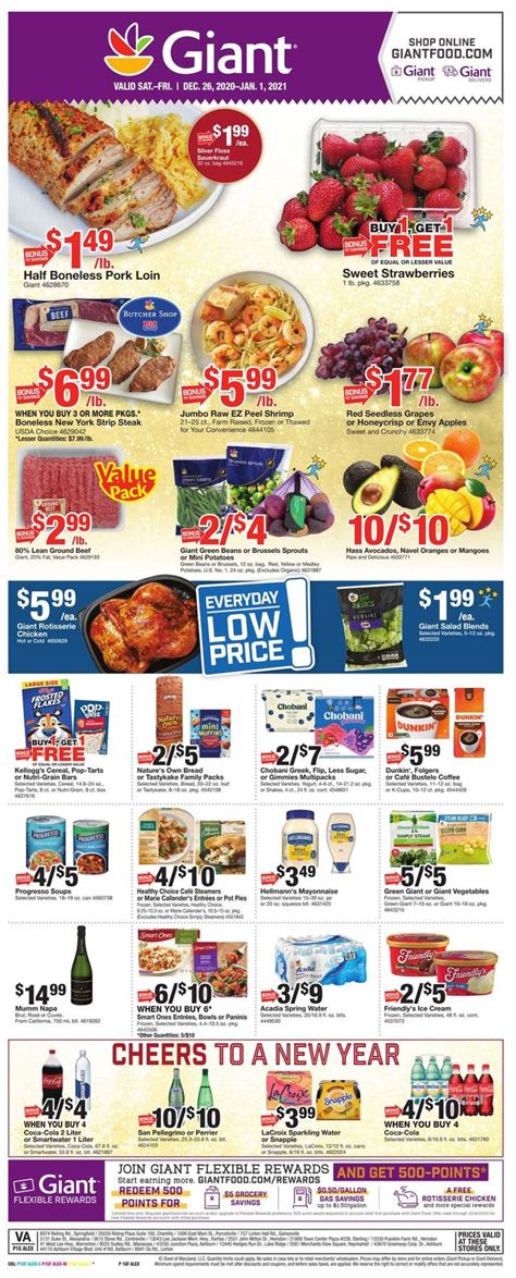 Giant Food Ad Circular 12 26 01 01 2021 Rabato