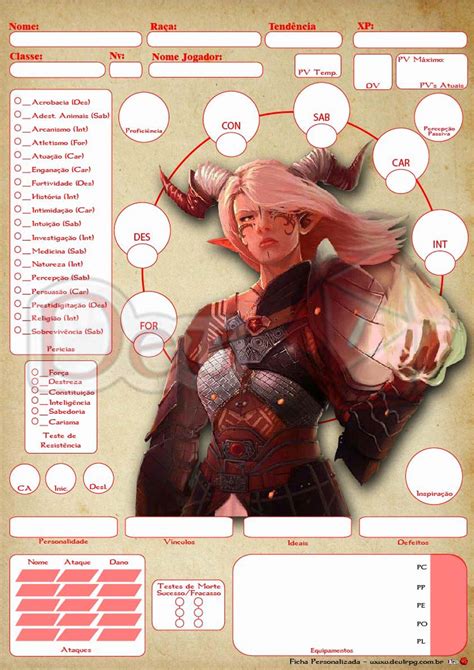 Fichas Personalizadas Todos Os Sistemas Deu Rpg