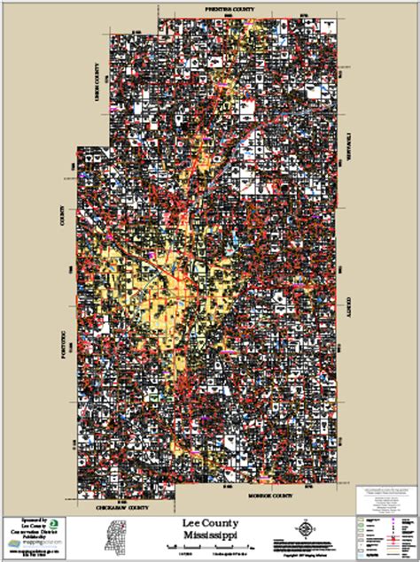 Lee County Mississippi 2017 Wall Map Lee County Mississippi 2017 Plat