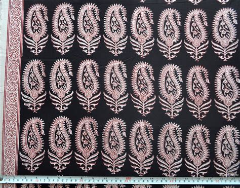 Paisley Block Print Paisely Print Vegetable Dyed Designer Fabric By