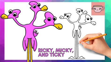 How To Draw Ricky Ticky And Micky Garten Of Banban Easy Step By