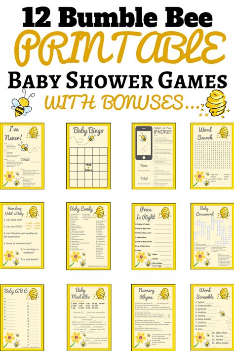 Bumble Bee Baby Shower Games