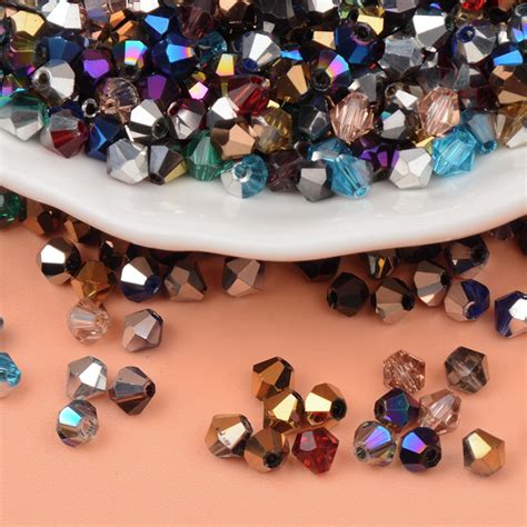 500 Cristais Swarovski 4mm Pedras Bicone Balão Mix Cores Elo7