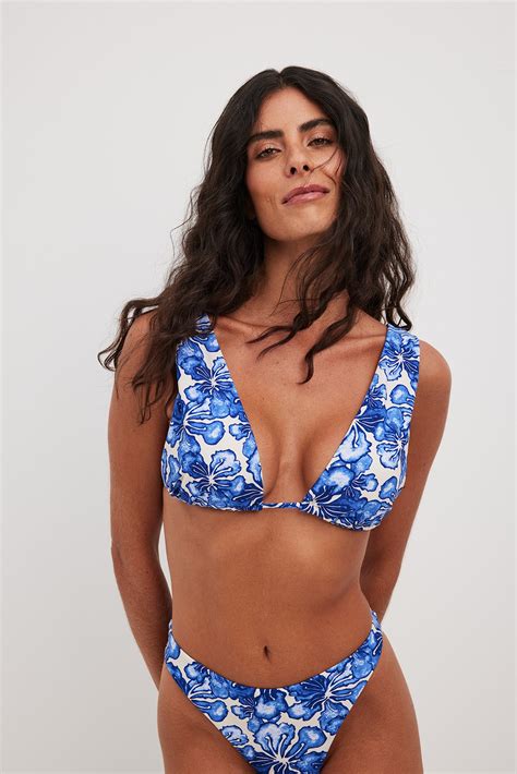 High Triangle Bikini Top Blue Na Kd