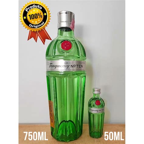 Kit Gin Tanqueray Ten 750ml Miniatura Gin Tanqueray Ten 50ml