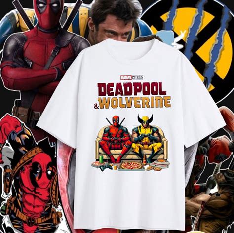 Sublimated Deadpool And Wolverine T Shirt Marvel Comics Disney