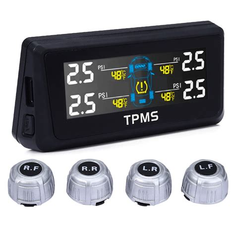 Universal TPMS Solar Power Digital Monitor Internal Sensor LCD Digital