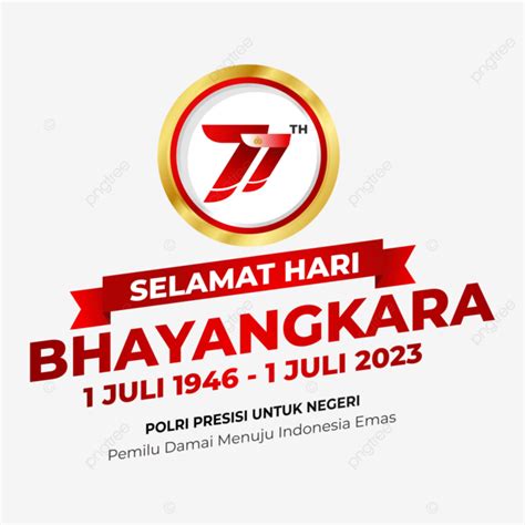 Happy Bhayangkara Day With The Th Anniversary Logo Vector