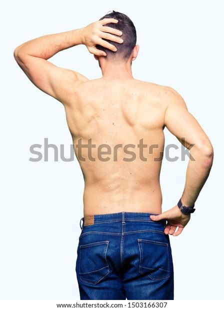 Handsome Shirtless Man Showing Nude Chest Stock Photo Shutterstock