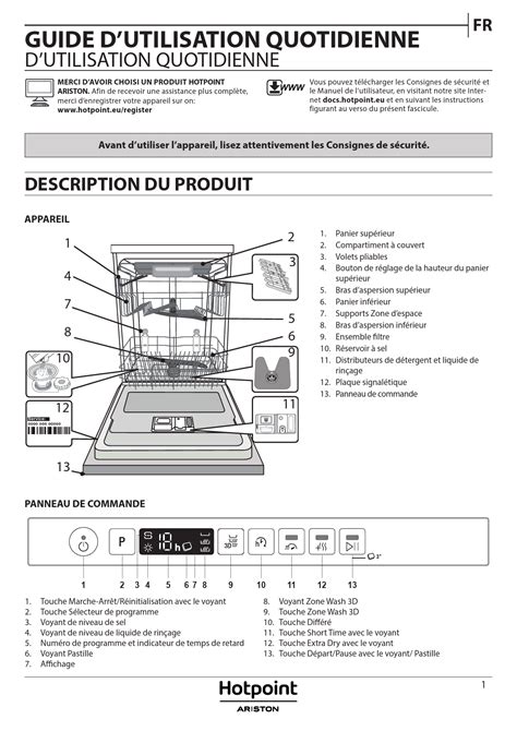 Notice Lave Vaisselle Hotpoint Hio O Wfe Trouver Une Solution Un