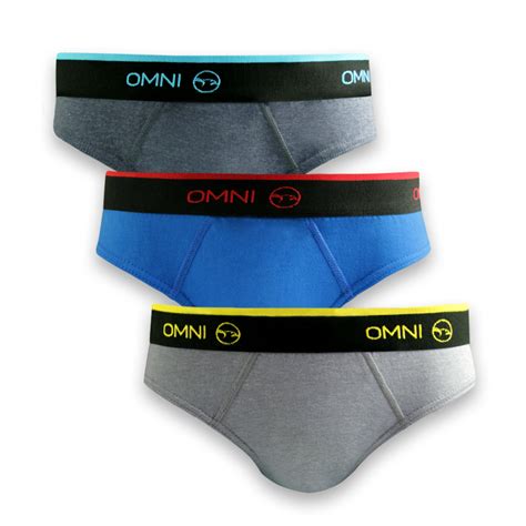 OMNI By SO EN Men S 3in1 OMNICS Collection Cotton Bikini Outside Briefs
