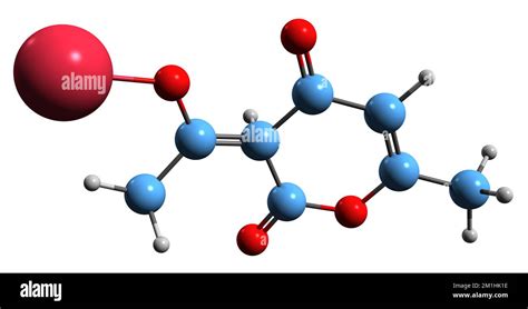 D Image Of Sodium Dehydroacetate Skeletal Formula Molecular Chemical