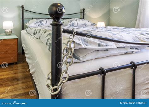 Chain On Bed Stock Image Image Of Abstract Background 129713361