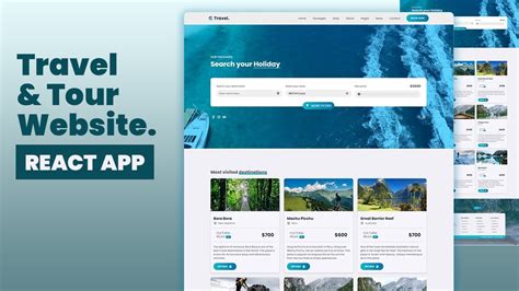 Create Travel And Tour Website Using Reactjs React Project