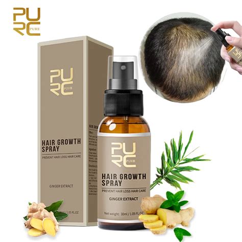 Purc Ginger Hair Growth Products Fast Growing Spray Scalp Treatment Oil