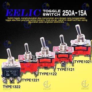 Jual Eelic Tos Toggle Switch Kaki Saklar Gesek Atau Dorong