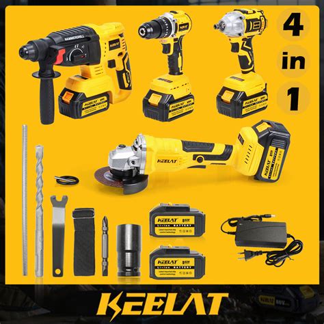 Keelat In Cordless Drill Combo Brushless Impact Wrench Drill Angle