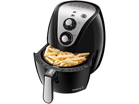 Fritadeira Elétrica Sem Óleo Air Fryer Mondial Family Inox II Preta 3