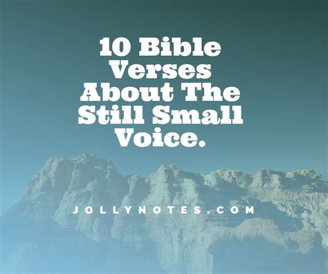 10 Bible Verses About The Still Small Voice Daily Bible Verse Blog