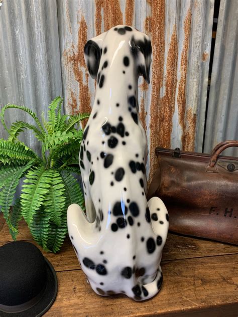 A Large Ceramic Dalmatian Dog Statue Made By Ceramiche Boxer Belle