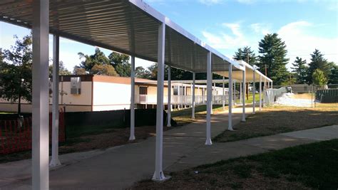 Pikesville HS Walkway Canopy Upside Innovations Installation