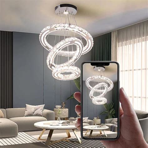 Color In One Crystal Chandelier Cxgleaming Modern Luxury Led Pendant