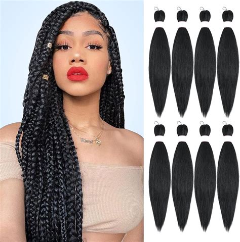 Cheveux Tressés Pré étirés 20 Pouces 8 Paquets EZ Braids Synthétique