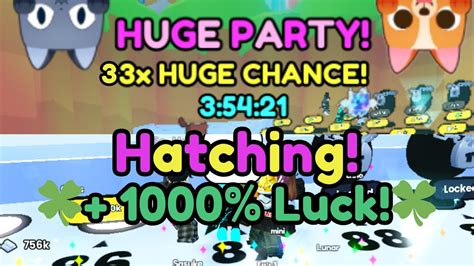 🔴live 🎉huge Party🎉 Hatching With🍀 1000 Luck🍀 Youtube