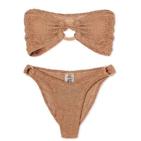 Hunza G Gloria Bikini In Brown Lyst