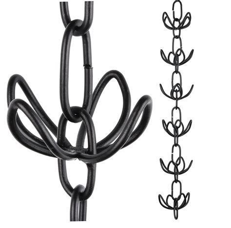 Rain Chains By JASINC 8 5 Ft Lily Wire Rain Chain Black To Replace