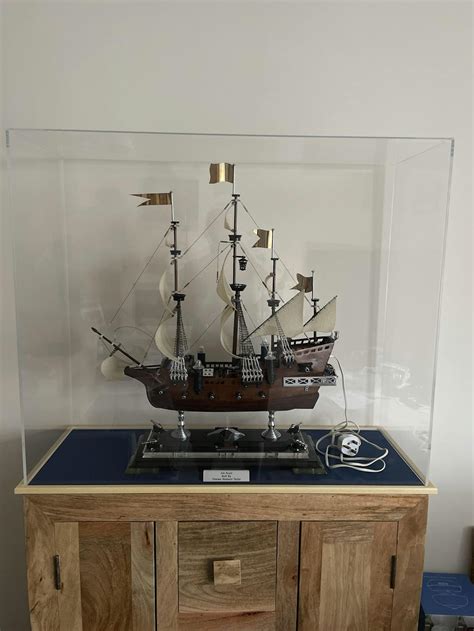 Model Ship Acrylic Display Case Made To Your Sizes Choice Of Base