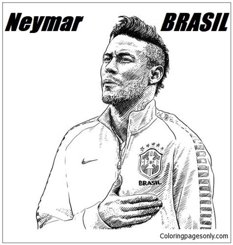 Neymar Jr Coloring Pages