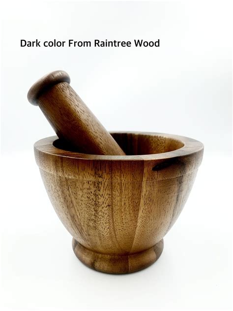 Thai Mortar And Pestle Wood 4 6 8 Super Small Small Etsy
