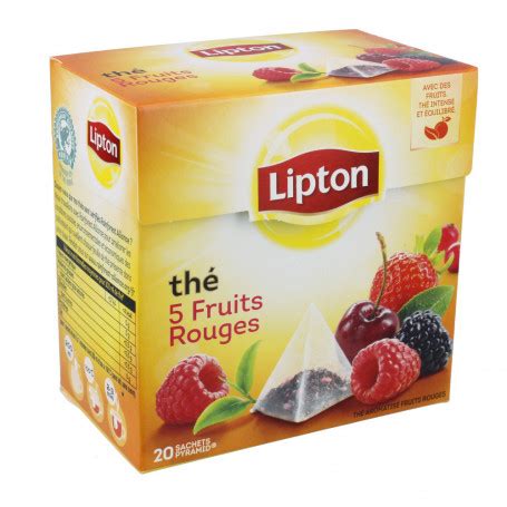 Thé Noir 5 Fruits Rouges Lipton X20 sachets Drive Z eclerc