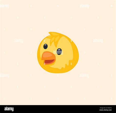 Baby Chick Face Vector Isolated Illustration Baby Chick Icon Stock