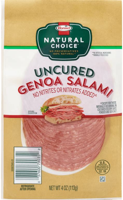 Uncured Genoa Salami - HORMEL® NATURAL CHOICE® meats