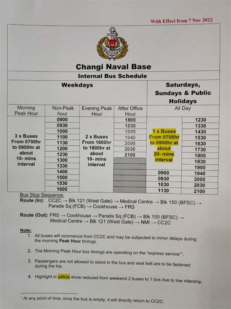 REVISED BUS SHUTTLE SERVICE SCHEDULE Telegraph