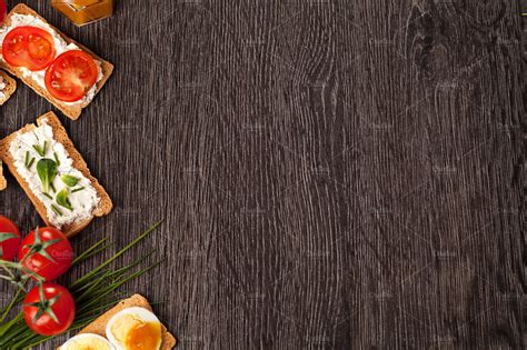 Tasty Canapes Food Border Background Containing Background Border And