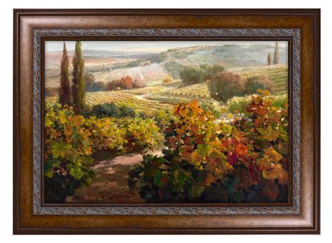 Tuscany Field Framed Canvas Wall Art Raymour Flanigan