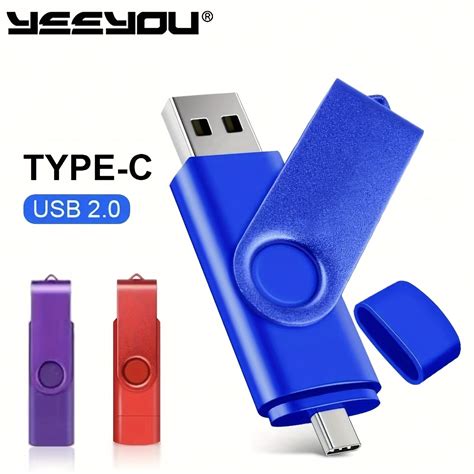 High Speed Rotating Usb Stick Type C Usb2 0 Flash Drive Otg Pendrive