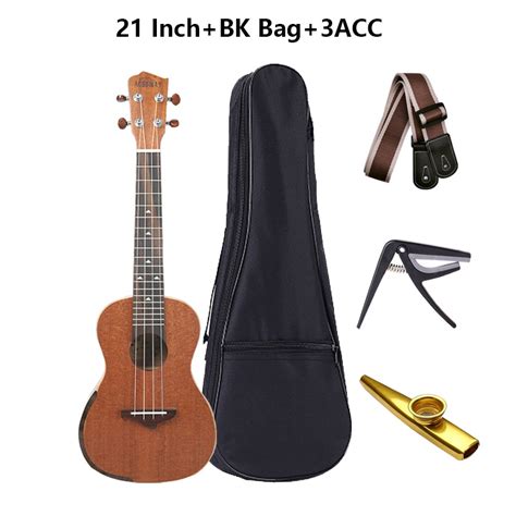 Acouway Ukulele Ukelele 21 24 26 Electric Concert Soprano Tenor Ukulele Sapele Wood Small