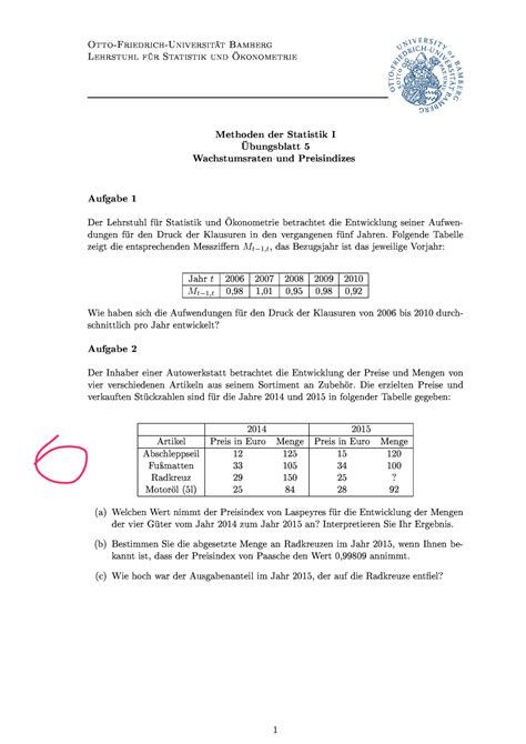 Übungsblatt 5 Ws 18 19 Otto Friedrich Universität Bamberg Lehrstuhl