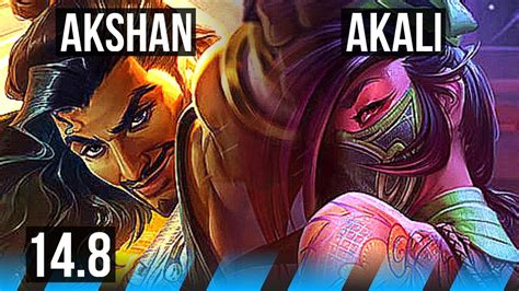 Akshan Vs Akali Mid Solo Kills K Dmg Games Godlike