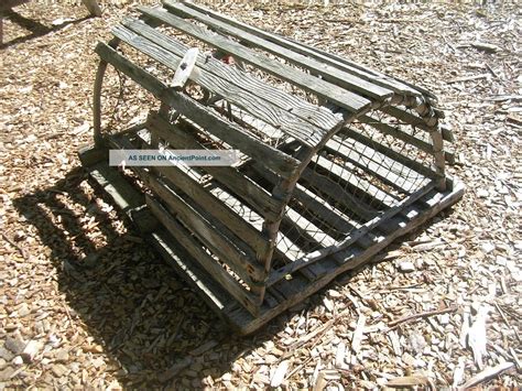 We Ship Maine Round Wood Lobster Trap Crab Pot Wooden Tiki Shrimp Lake