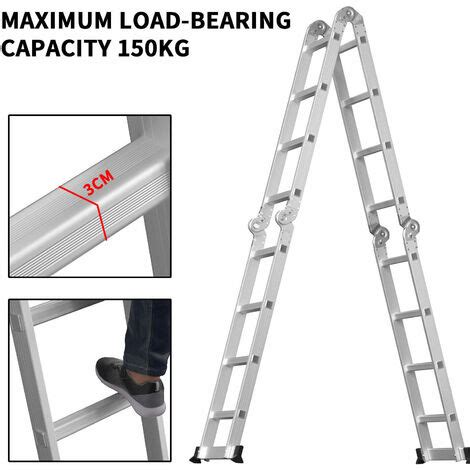 In M Ft Aluminium Multi Purpose Folding Extension Ladder