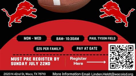 Waco High Lions Youth Football Camp » Waco Insider