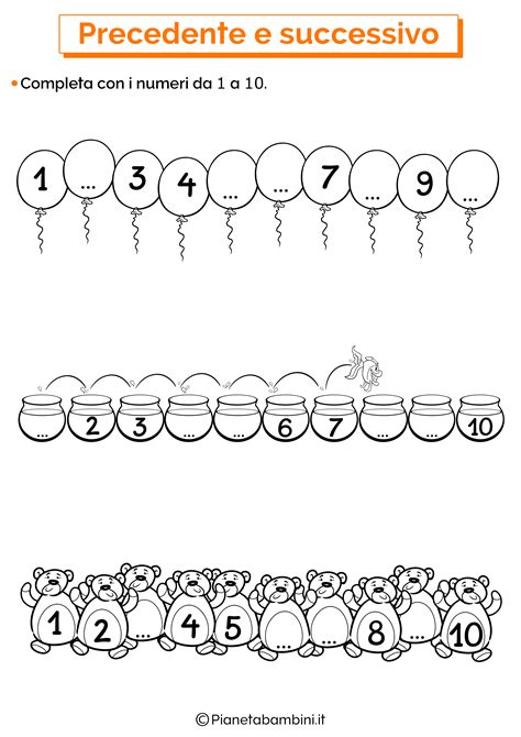 Esercizi Sulle Sequenze Numeriche Per La Scuola Primaria