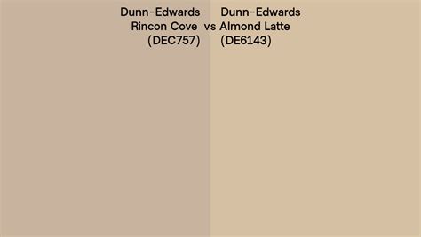 Dunn Edwards Rincon Cove Vs Almond Latte Side By Side Comparison