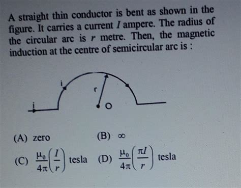 Answered A Straight Thin Conductor Is Bent As Shown In The Figure It Kunduz